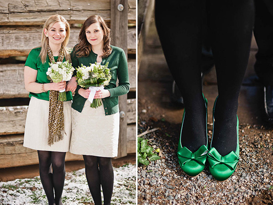 green wedding shoes