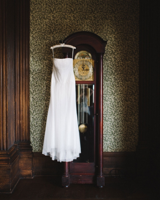 Elegant white wedding dress