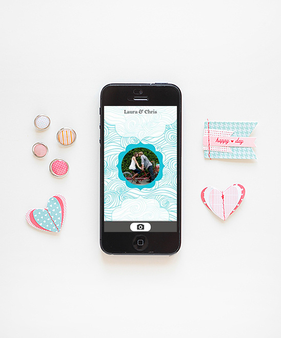Mobile wedding invitation for Laura & Chris