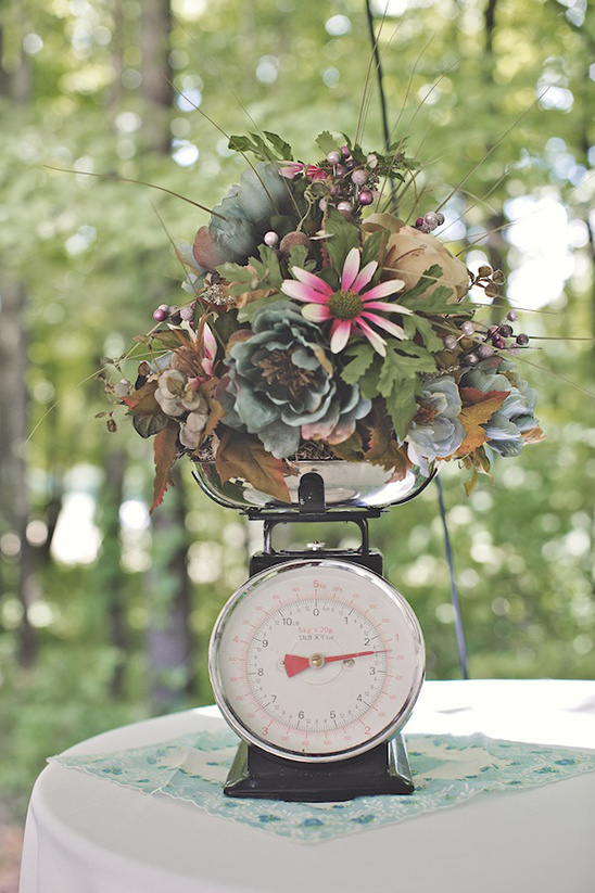 old scale for wedding centerpiece