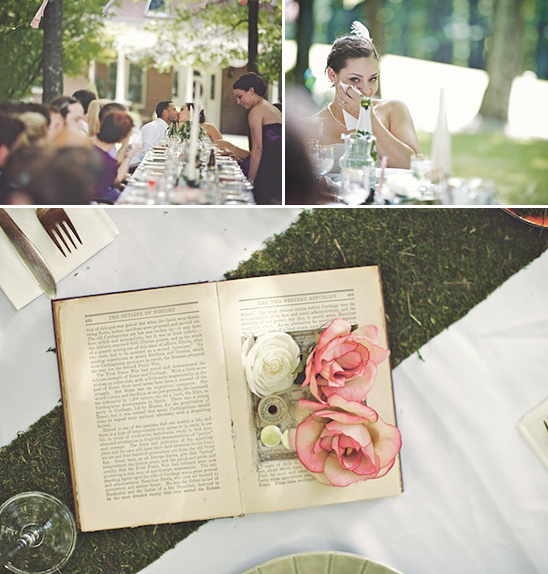 Wedding celebration with floral details and guests enjoying the day