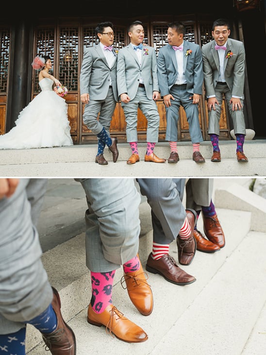 mismatched groomsman socks