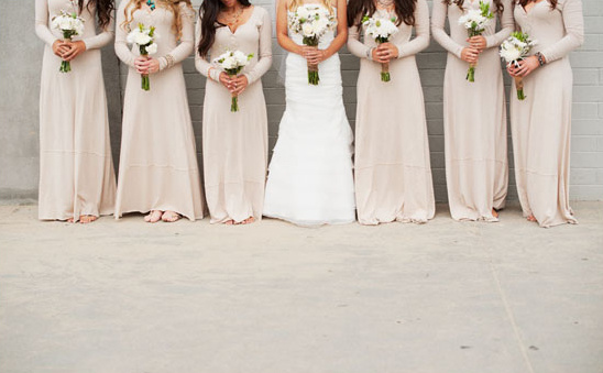 beige bridesmaid dresses captured by Whittaker Portraits