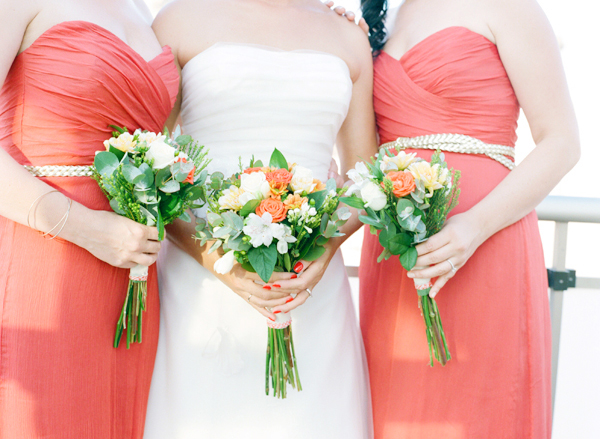 coral-and-yellow-beach-wedding