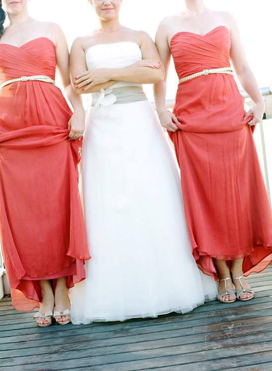 bridesmaids in belts
