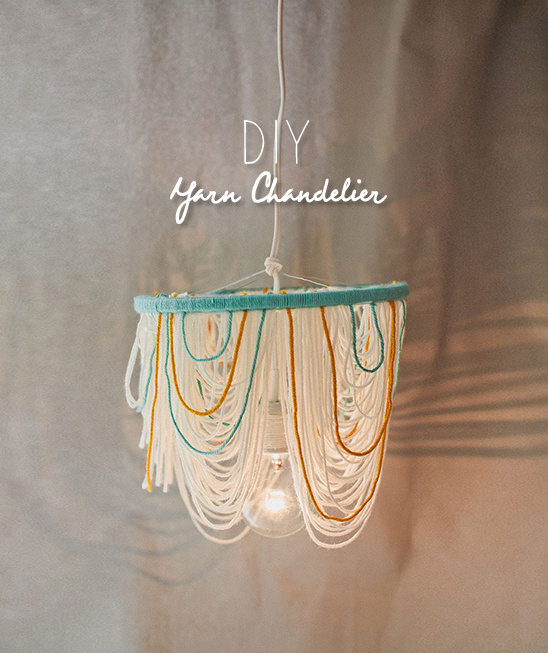 DIY Yarn Chandelier