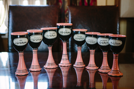pink bridesmaid chalices