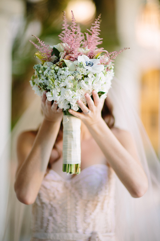 white and pink wedding bouquet by Blooming Flowers and Gifts