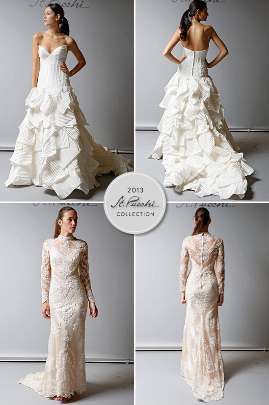 Stunning St Pucci bridal collection 2013 with various white wedding gowns