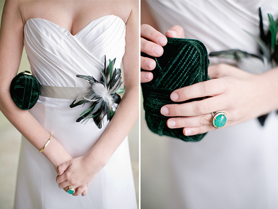 green wedding accessories