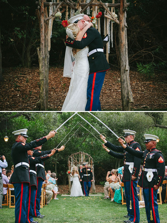 outdoor military wedding