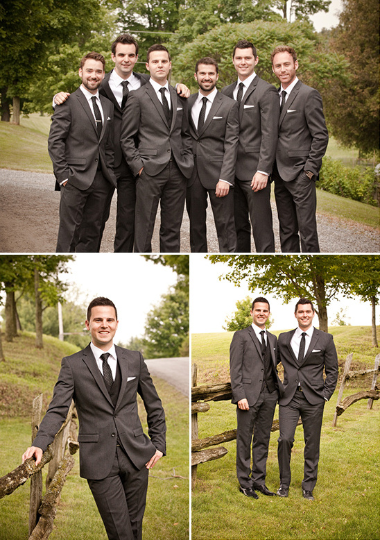 dark suits for the groom and his men