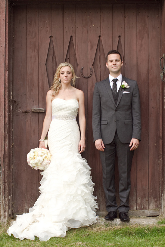 Rustic Peach Wedding On A Horse Farm