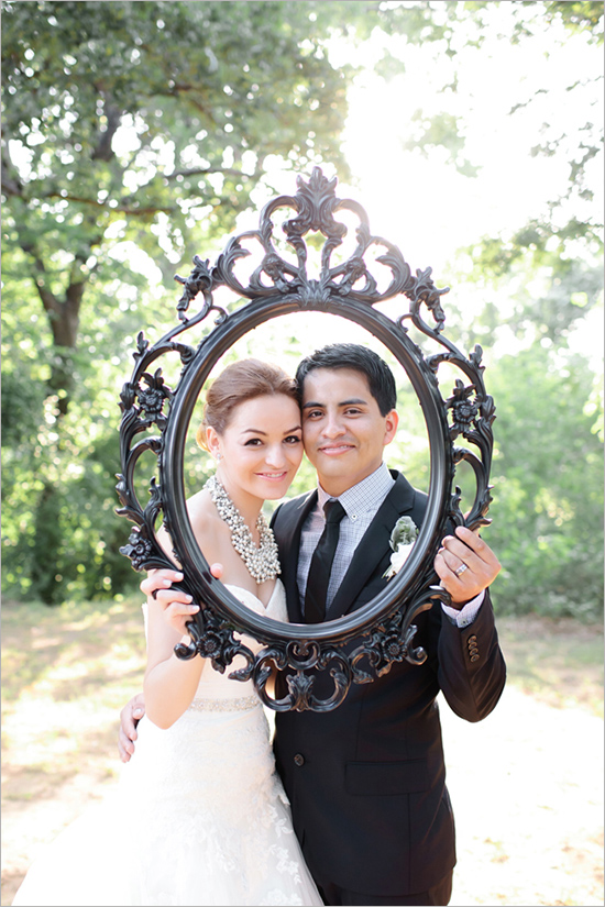 Texas Black and White Vintage Wedding