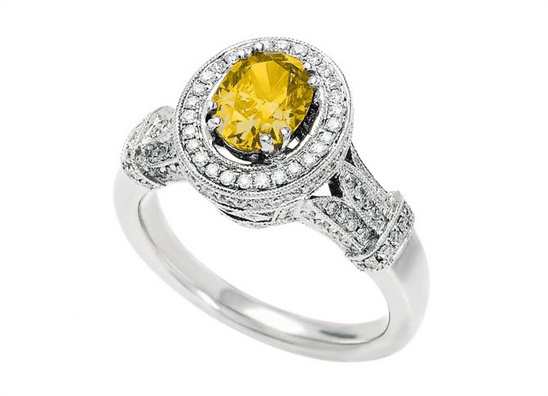 Ladies Canary Sun Ring