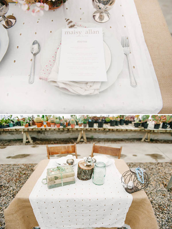 Elegant table setting for Maisy Allan event close up