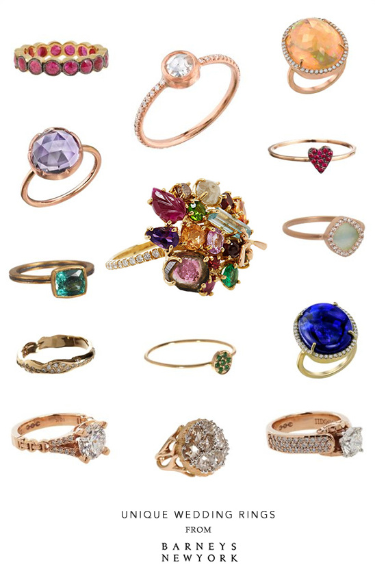Unique wedding rings from Barneys New York