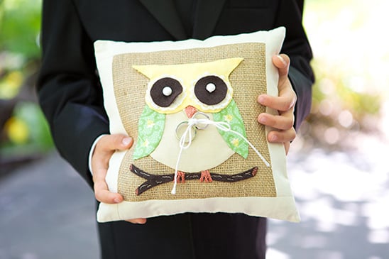 owl ring bearer pillow