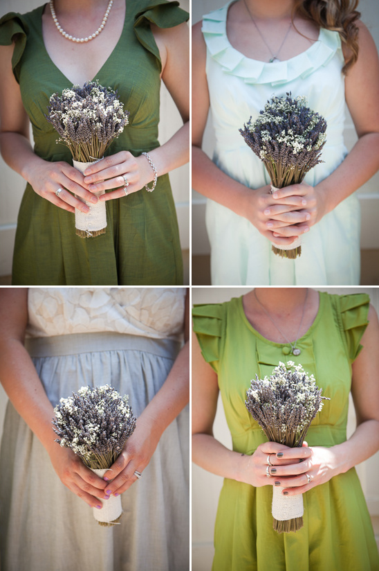 lavendar bridesmaid bouquets by Faye Marie
