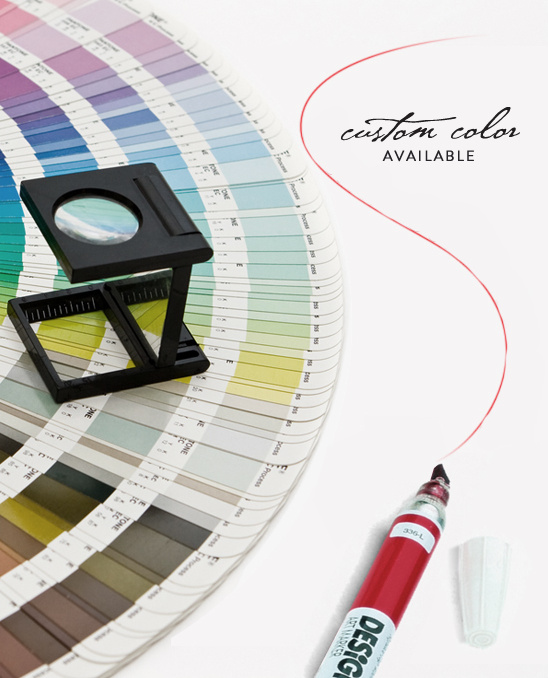 Custom color options available; choose your perfect shade
