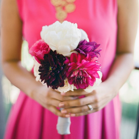 pink, purple and white bouquet