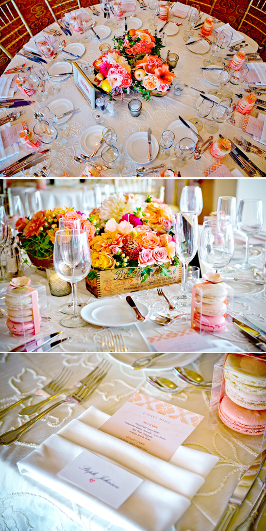 peach, pink and orange table decoration ideas