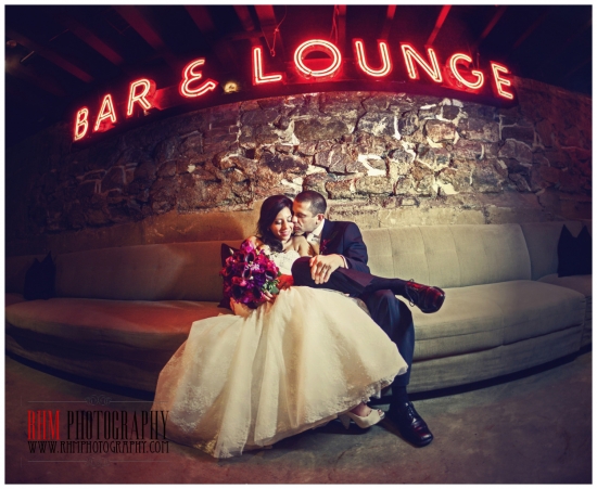 Couple in wedding dress Bar & Lounge