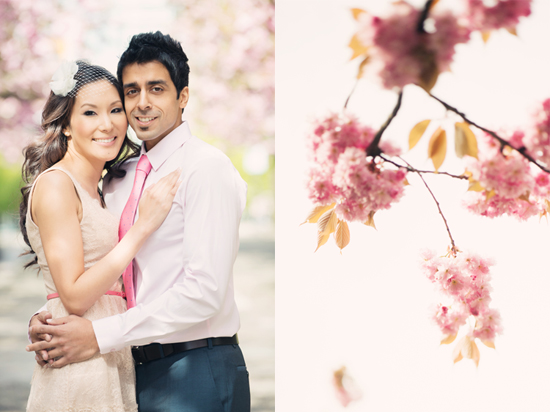 Cherry Blossom Engagement Session {Melissa Gidney Photo}