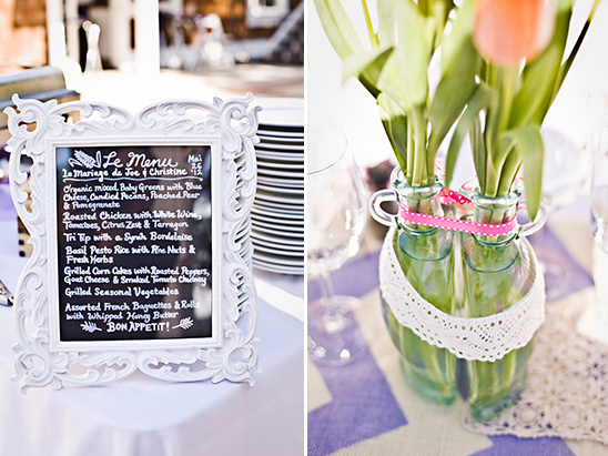 Wedding menu: organic greens, roasted chicken, tri-tip, and more