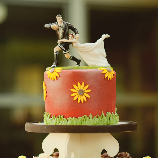 rugby cake topper