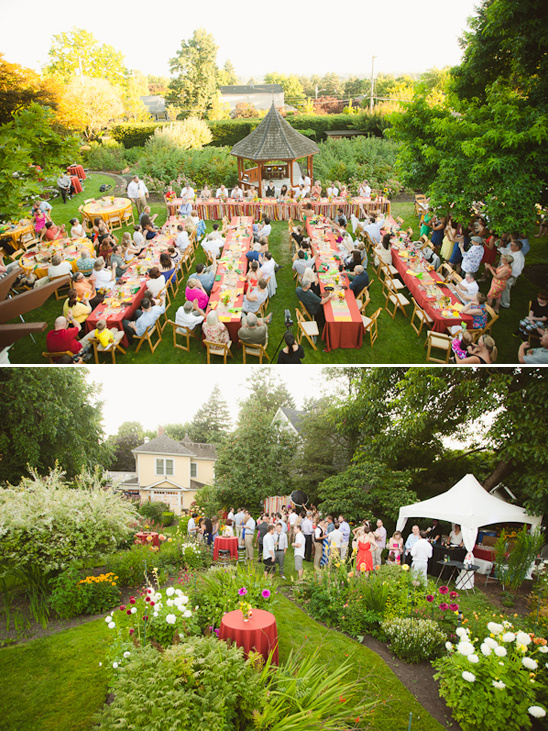 outdoor reception at The Marshall House