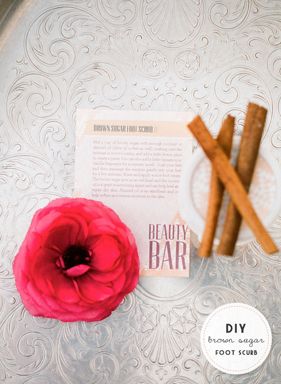 DIY brown sugar foot scrub with flower and cinnamon sticks