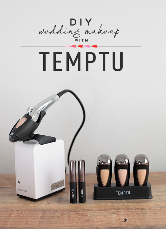 DIY wedding makeup with Temptu airbrush system and foundation