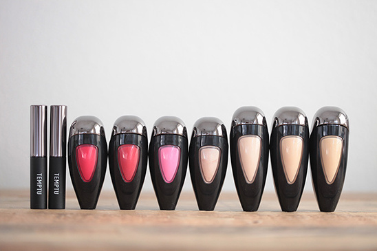 Temptu foundation and lip shades lineup