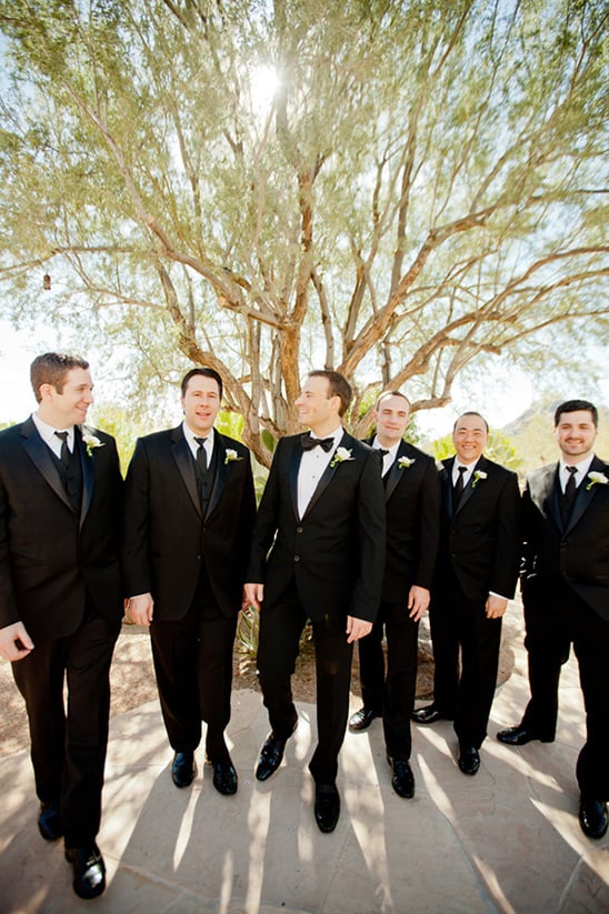 dark suits for the groom and his men