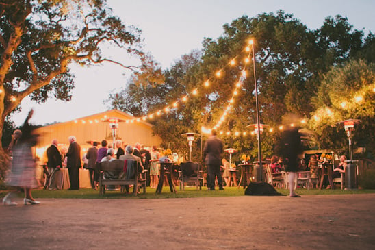 outdoor wedding reception lighting