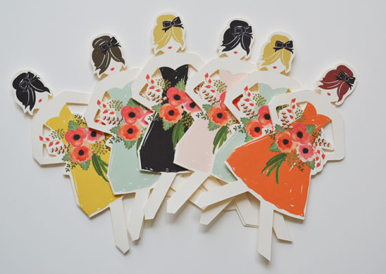 Bridesmaid Paper Dolls