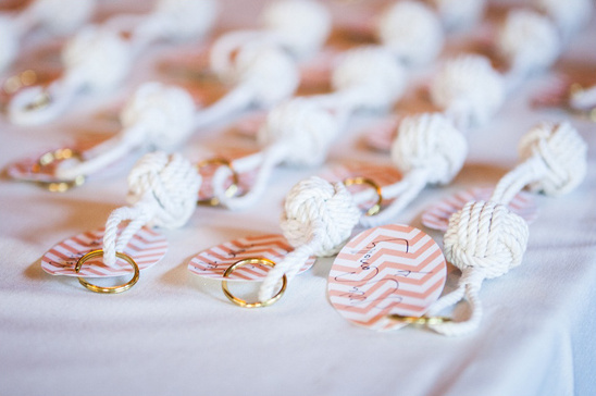 rope knot keychains for escort cards