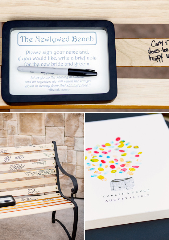 The Newlywed Bench instead of guestbook