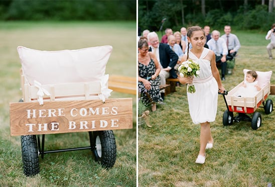 here comes the bride wagon