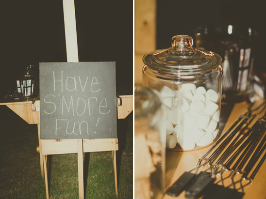 s'more at wedding reception