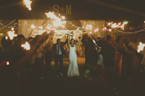 wedding sparkler exit