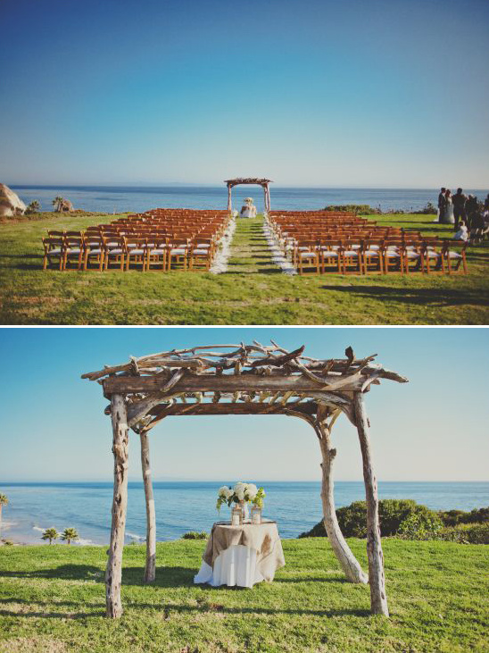 Outdoor Coastal Wedding Ceremony Decor