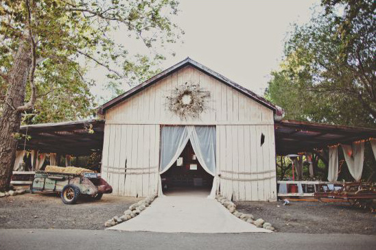 Reception in Barn at Dos Pueblos Ranch