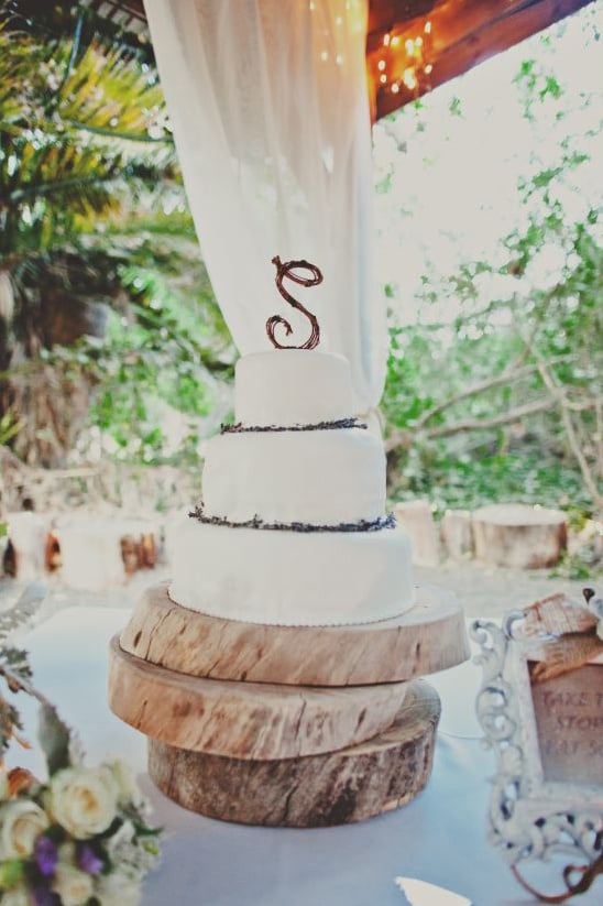 Rustic White Wedding Cake created by Your Cake Baker