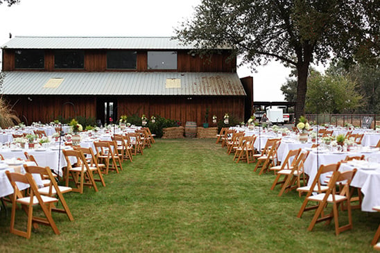 ceremony and reception in same area