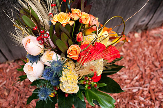 fall bridal bouquet by Eastern Floral