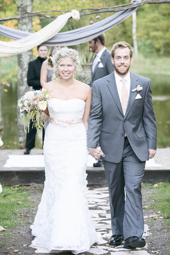 rustic outdoor wedding ceremony at Juliane James Place