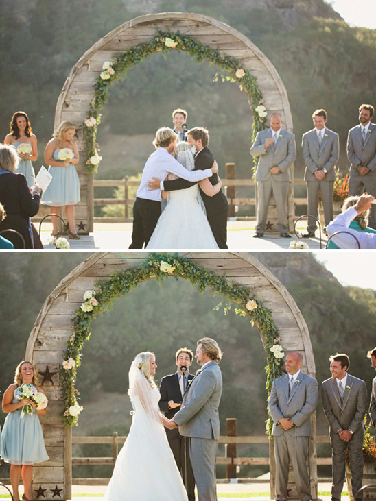wedding ceremony at Holland Ranch