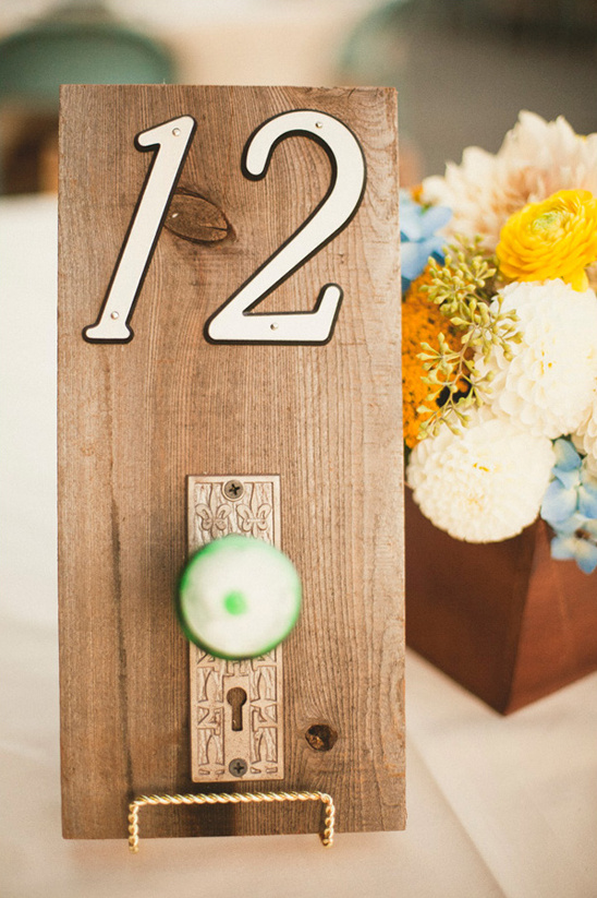 door knob table numbers